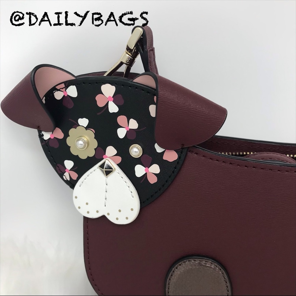 KATE SPADE DOG CROSSBODY PUP FLOWER BROWN. - Picture 8 of 8